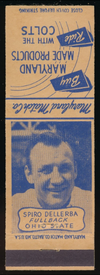 Spiro Dellerba 1948 Colts Matchbooks football card