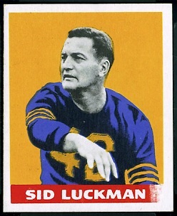 Sid Luckman 1948 Leaf football card Sid Luckman 1948 Leaf football card