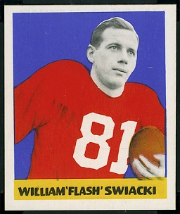 Bill Swiacki 1948 Leaf football card