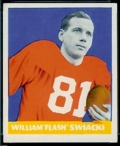 Bill Swiacki 1948 Leaf football card