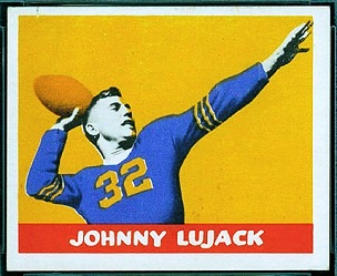 1948 Leaf John Lujack rookie football card