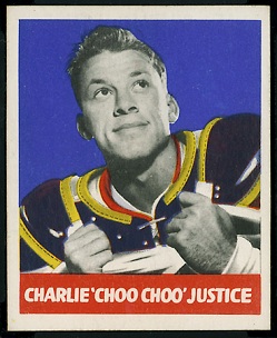 Charlie Justice 1948 Leaf football card Charlie Justice 1948 Leaf football card