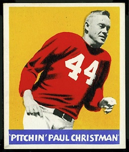 Paul Christman 1948 Leaf football card