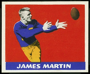 Jim Martin 1948 Leaf football card