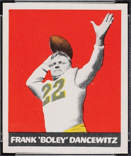 Boley Dancewicz 1948 Leaf football card Boley Dancewicz 1948 Leaf football card