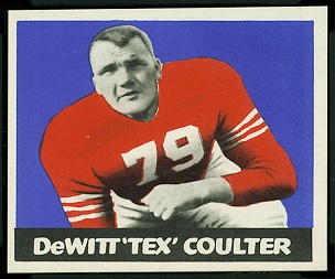 Tex Coulter 1948 Leaf football card