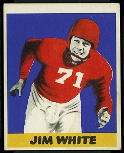Jim White 1948 Leaf football card