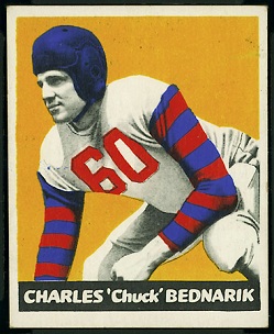 Chuck Bednarik 1948 Leaf football card