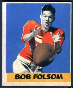 Bob Folsom 1948 Leaf football card