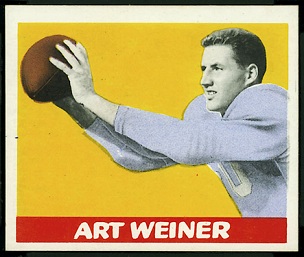 Art Weiner 1948 Leaf football card Art Weiner 1948 Leaf football card