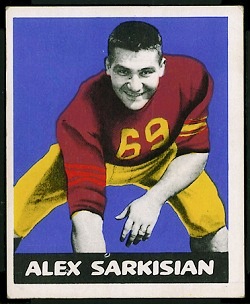 Alex Sarkisian 1948 Leaf football card Alex Sarkisian 1948 Leaf football card