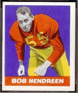 Bob Hendren 1948 Leaf football card Bob Hendren 1948 Leaf football card
