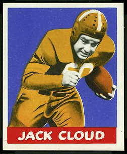 Jack Cloud 1948 Leaf football card Jack Cloud 1948 Leaf football card
