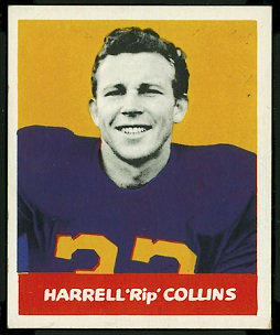 Harrell Collins 1948 Leaf football card