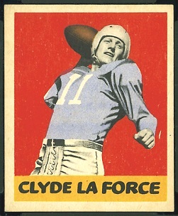 Clyde LeForce 1948 Leaf football card Clyde LeForce 1948 Leaf football card