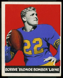 Bobby Layne 1948 Leaf football card Bobby Layne 1948 Leaf football card