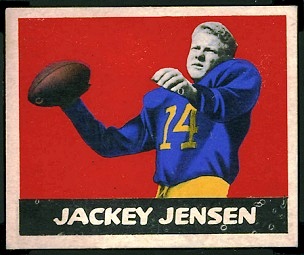 Jackie Jensen 1948 Leaf football card