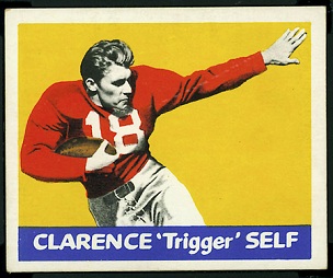 Clarence Self 1948 Leaf football card Clarence Self 1948 Leaf football card