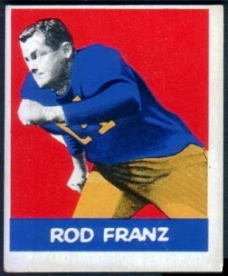 Rodney Franz 1948 Leaf football card Rodney Franz 1948 Leaf football card