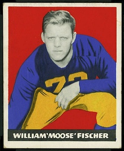 Bill Fischer 1948 Leaf football card