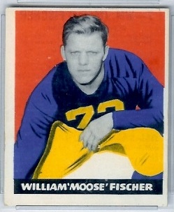 Bill Fischer 1948 Leaf football card
