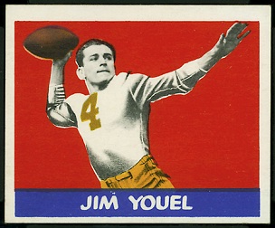 Jim Youel 1948 Leaf football card