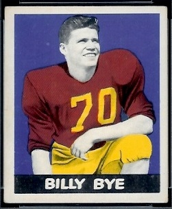 Billy Bye 1948 Leaf football card