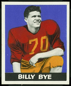 Billy Bye 1948 Leaf football card