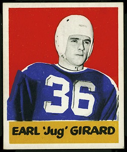 Jug Girard 1948 Leaf football card Jug Girard 1948 Leaf football card