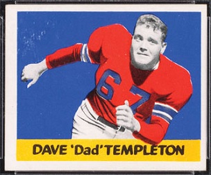 Dave Templeton 1948 Leaf football card