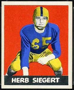 Herb Siegert 1948 Leaf football card