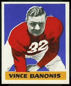 Vince Banonis 1948 Leaf football card