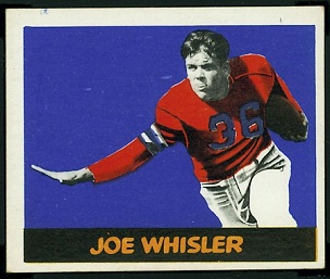 Joe Whisler 1948 Leaf football card