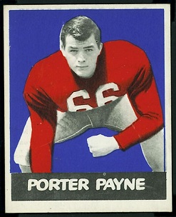 Porter Payne 1948 Leaf football card