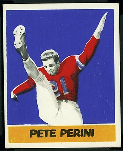 Pete Perini 1948 Leaf football card