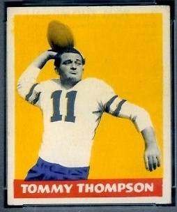 Tommy Thompson 1948 Leaf football card