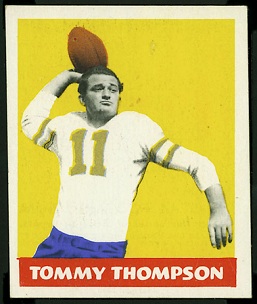 Tommy Thompson 1948 Leaf football card