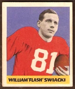 Bill Swiacki 1949 Leaf football card