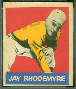 Jay Rhodemyre 1949 Leaf football card