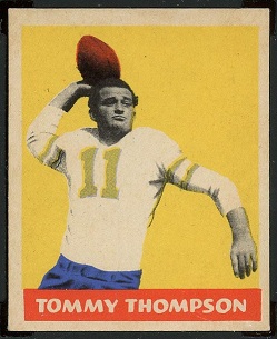 Tommy Thompson 1949 Leaf football card