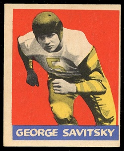 George Savitsky 1949 Leaf football card George Savitsky 1949 Leaf football card