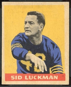 Sid Luckman 1949 Leaf football card