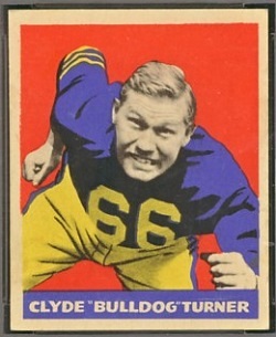 Bulldog Turner 1949 Leaf football card