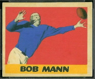 Bob Mann 1949 Leaf football card Bob Mann 1949 Leaf football card