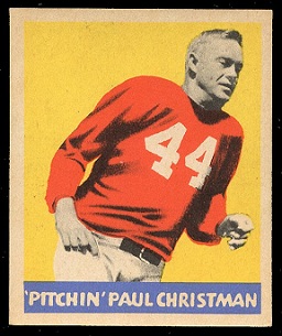 Paul Christman 1949 Leaf football card