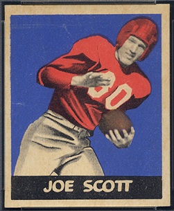 Joe Scott 1949 Leaf football card