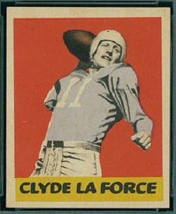 Clyde LeForce 1949 Leaf football card Clyde LeForce 1949 Leaf football card