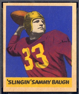 Sammy Baugh 1949 Leaf football card Sammy Baugh 1949 Leaf football card
