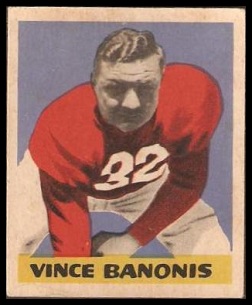 Vince Banonis 1949 Leaf football card