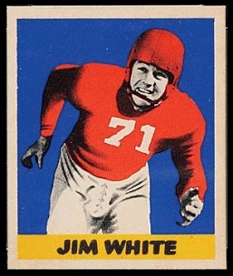 Jim White 1949 Leaf football card